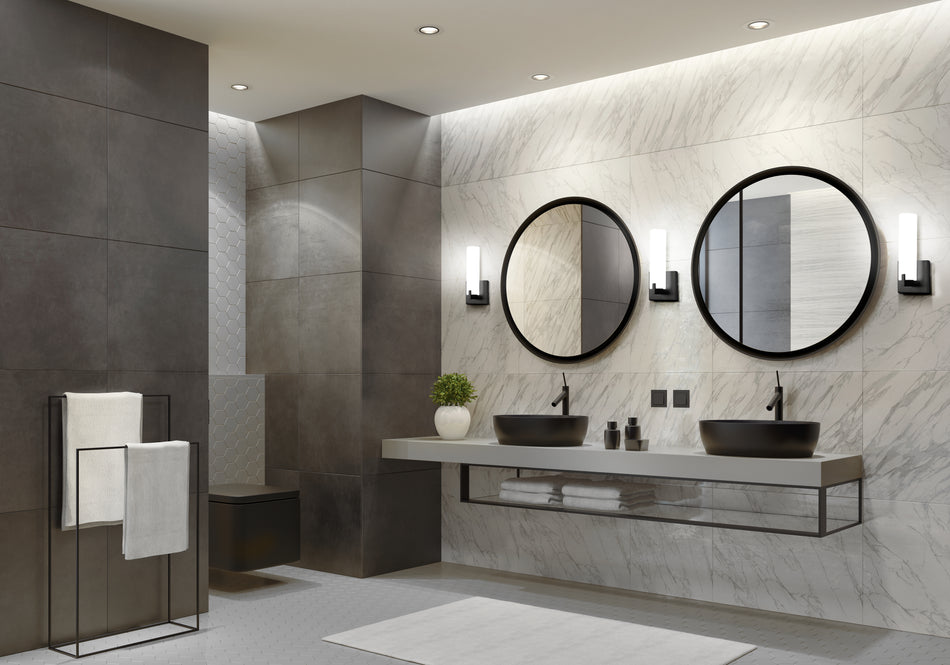 Elizabeth 12-in Black LED Wall Sconce by KUZCO