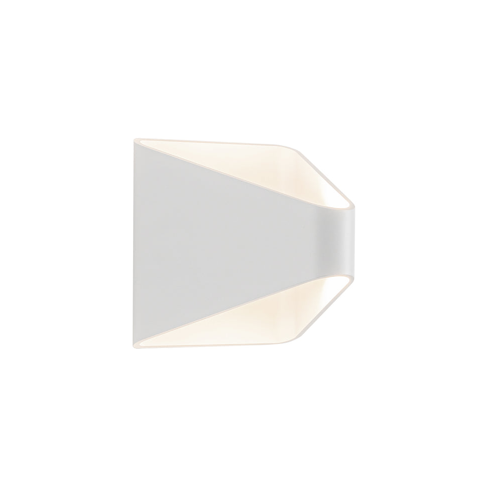 Ellis 6-in White LED Exterior Wall Sconce