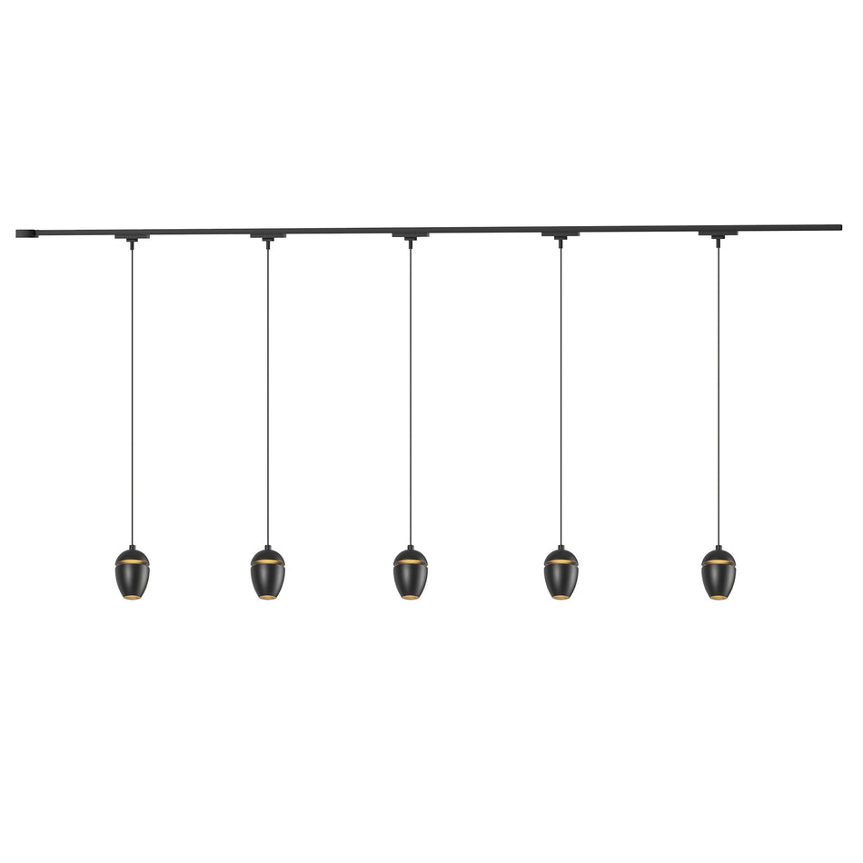 Eloa 81-in Black dimmable LED Trilo Ceiling Kit