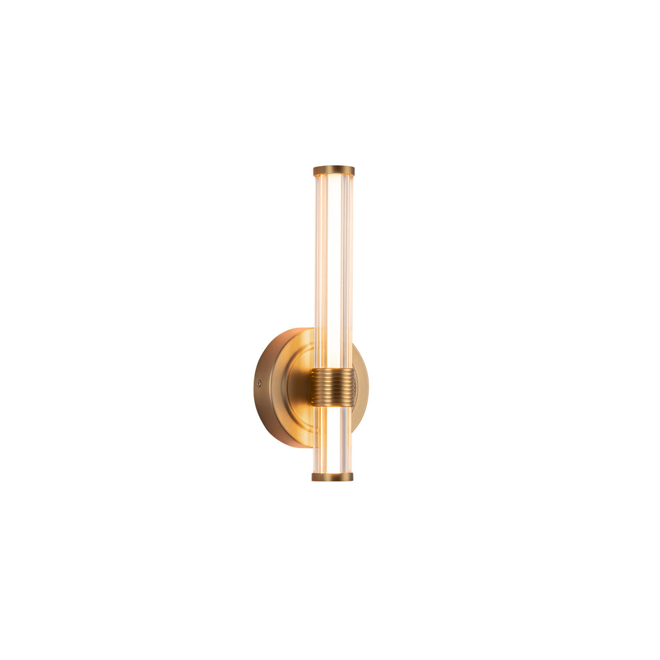 Elsie 12-in Brushed Gold LED Wall/Vanity Light by ALORA MOOD