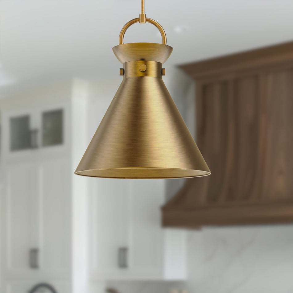 Emerson 18-in Aged Gold 1 Light Pendant by ALORA MOOD