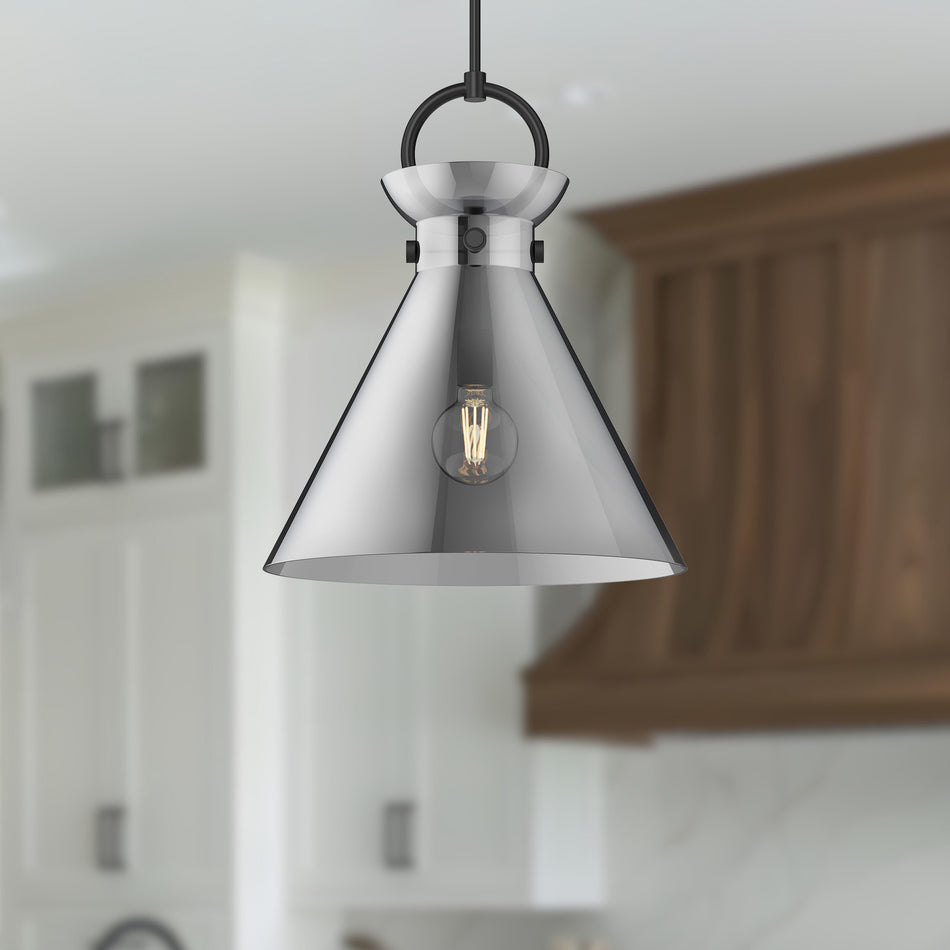 Emerson 18-in Matte Black/Smoked 1 Light Pendant by ALORA MOOD