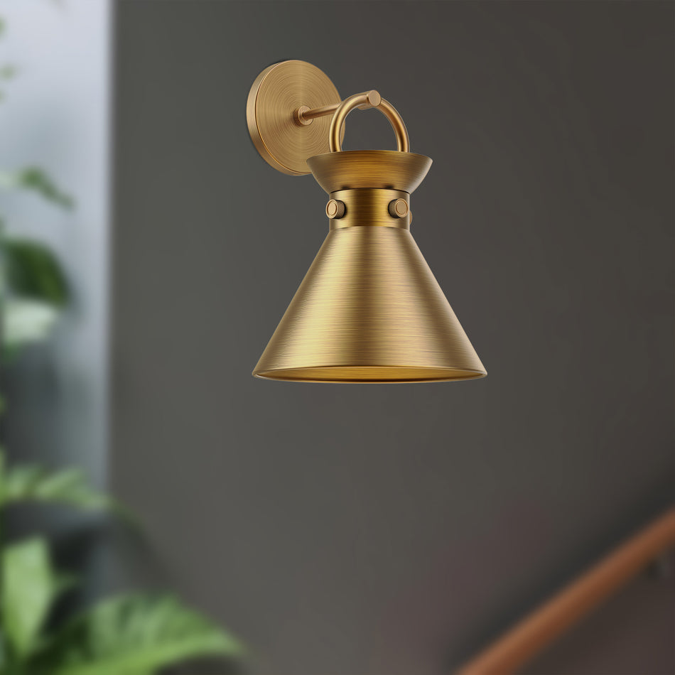 Emerson 9-in Aged Gold 1 Light Wall/Vanity by ALORA MOOD