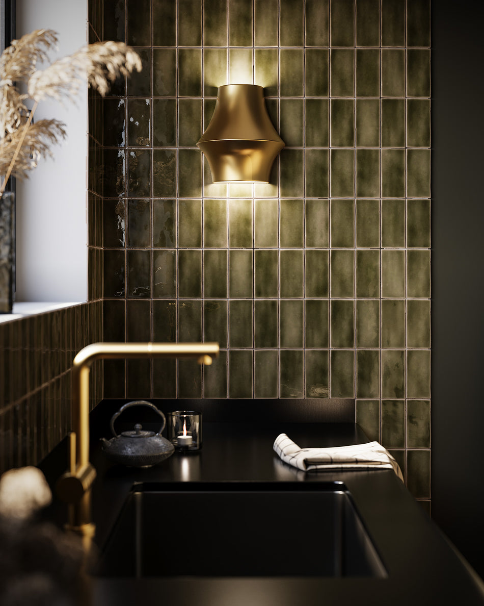 Emiko 10-in Brushed Gold 1 Light Wall/Vanity by ALORA MOOD