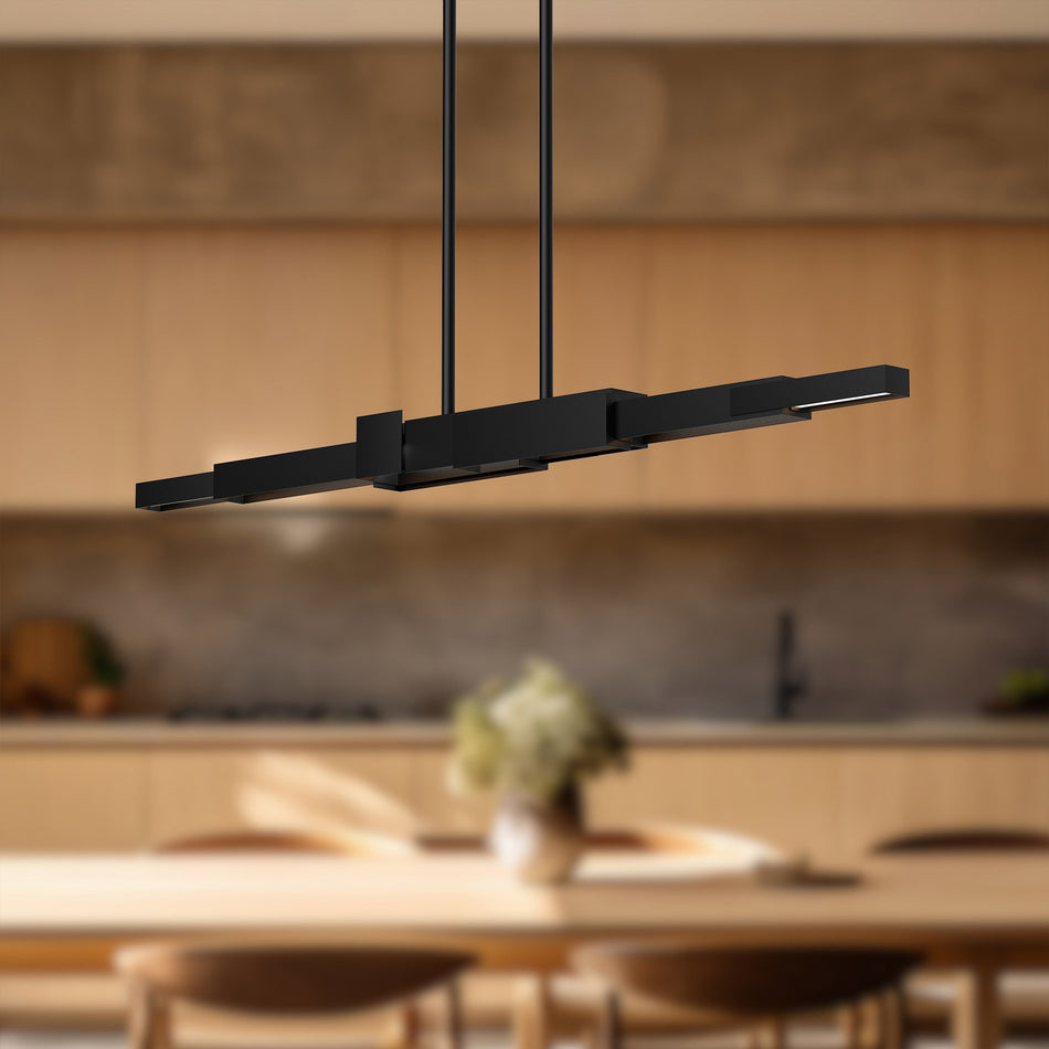 Enzo 48-in Black LED Linear Pendant by KUZCO