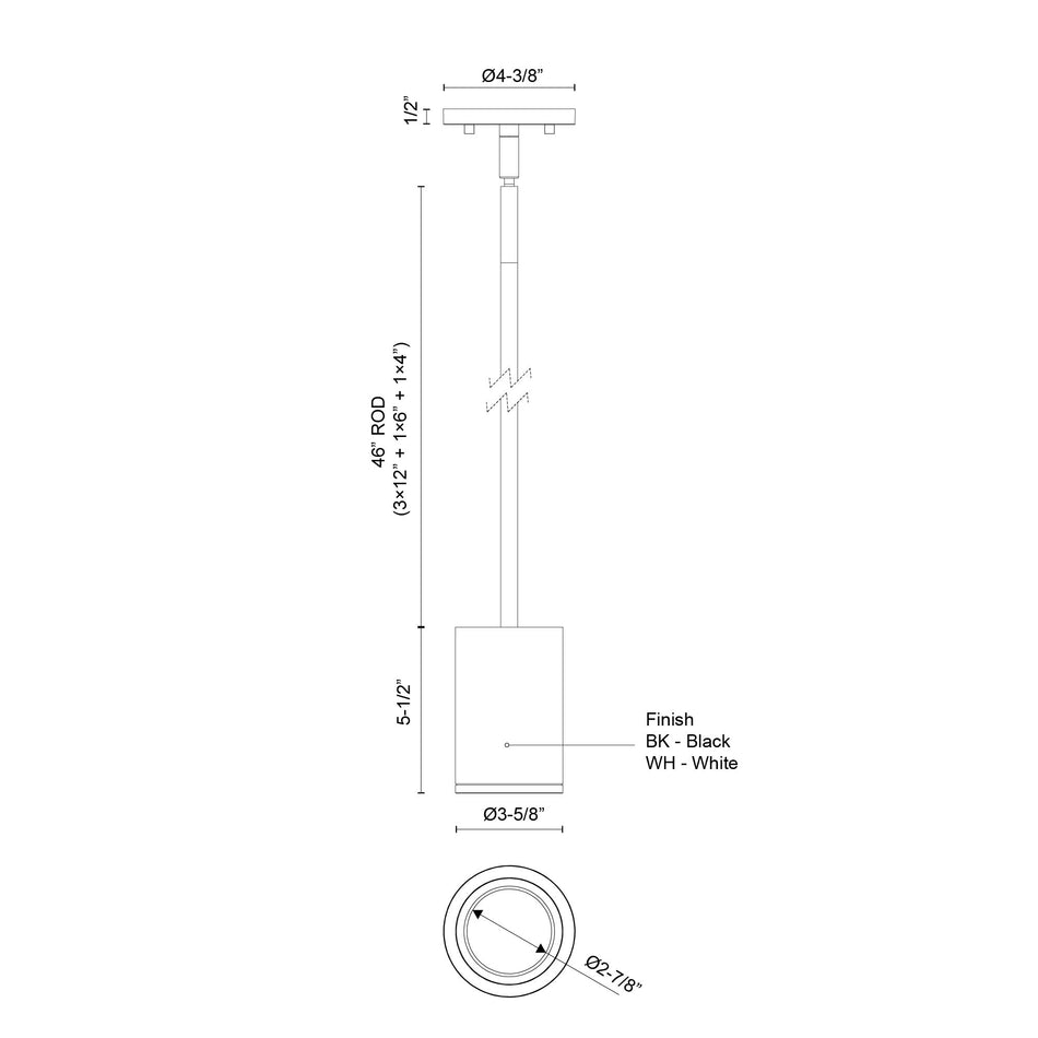 Nordic 5-in (3-in Dia.) White LED Exterior Pendant by KUZCO