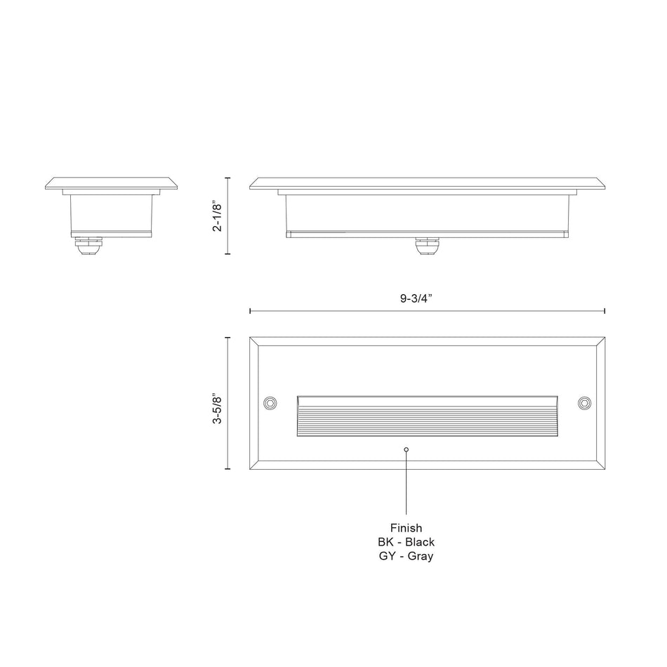 Newport 10-in Gray LED Exterior Wall/Step Lights by KUZCO