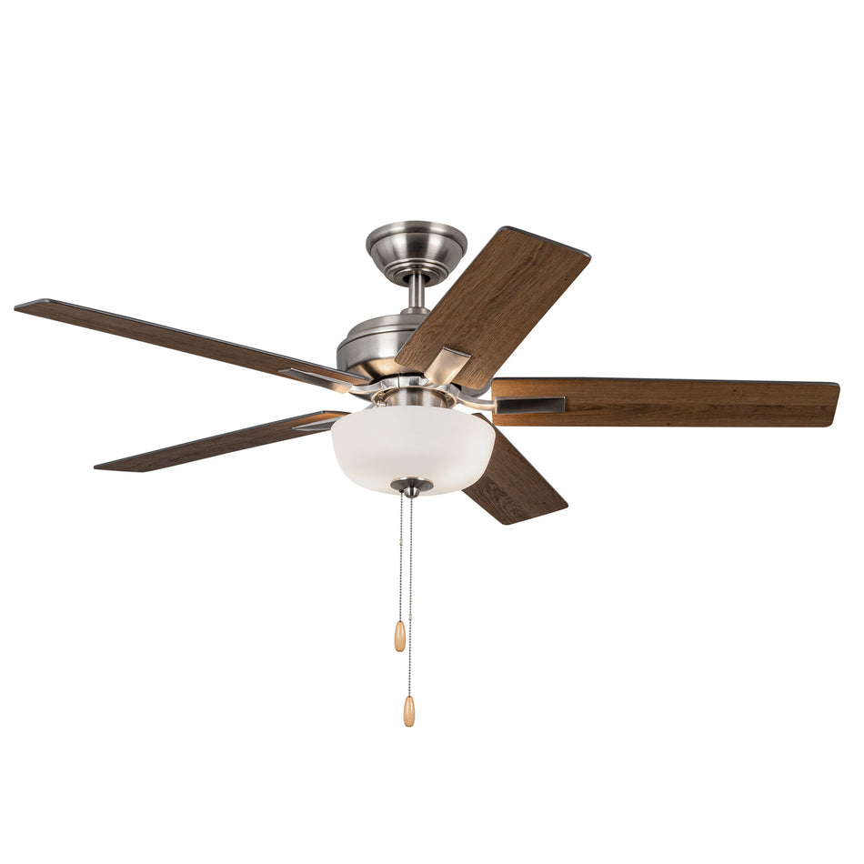 Erikson 52-in Brushed Nickel FAN + LED KIT with Bulb Ceiling Fan by KUZCO