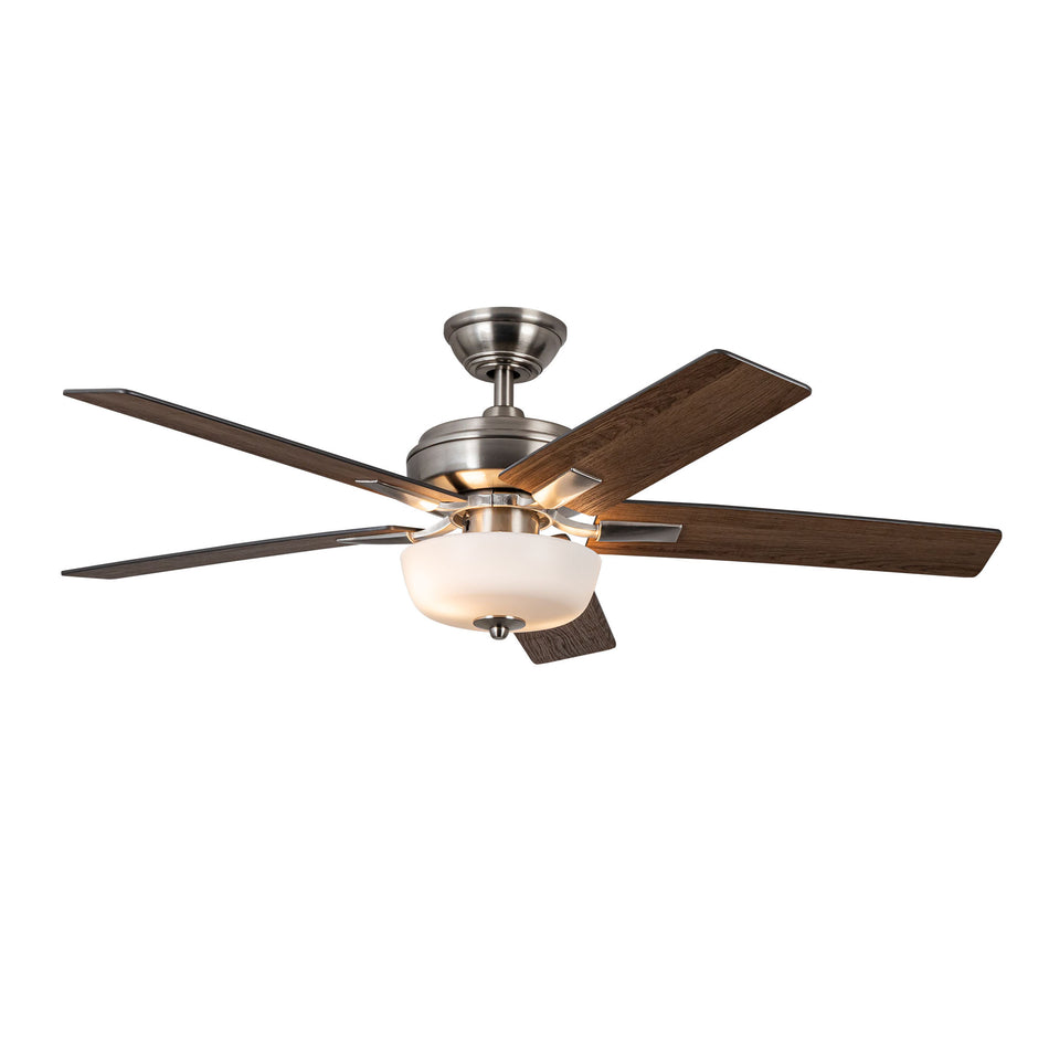 Erikson 52-in Brushed Nickel FAN + LED KIT with Bulb Ceiling Fan by KUZCO