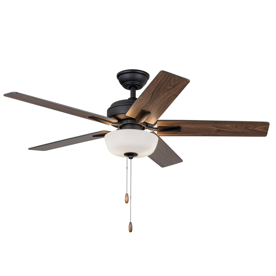 Erikson 52-in Matte Black FAN + LED KIT with Bulb Ceiling Fan by KUZCO
