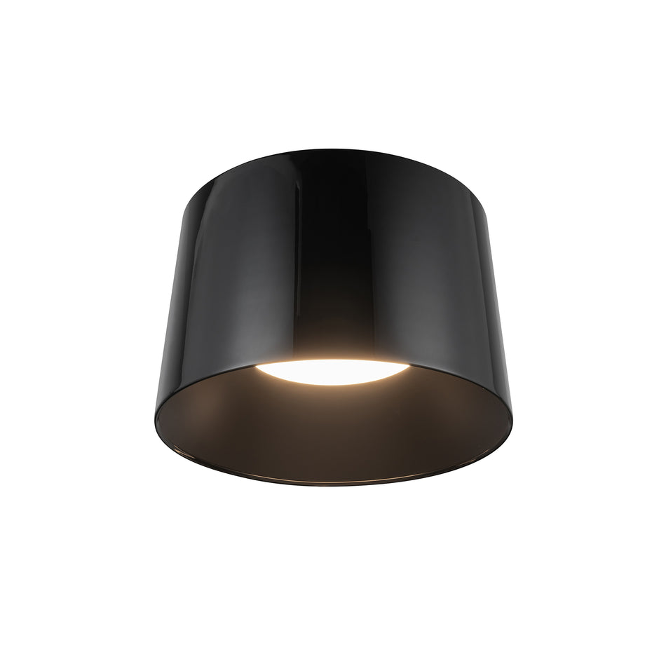 Etta 13-in Jet Black LED Flush Mount by KUZCO