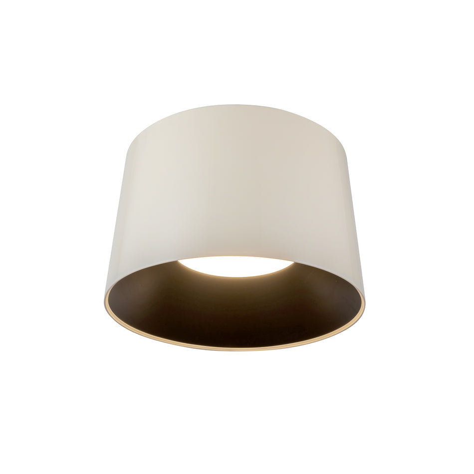 Etta 13-in Pearl White LED Flush Mount by KUZCO