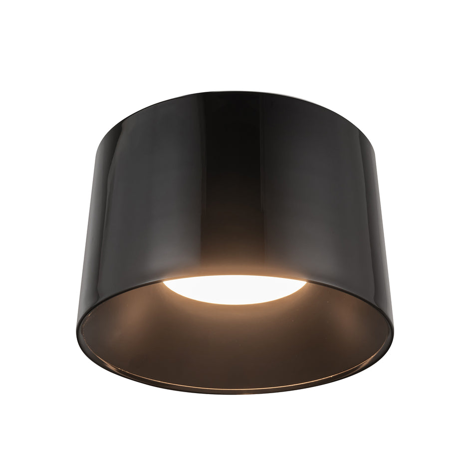 Etta 19-in Jet Black LED Flush Mount by KUZCO