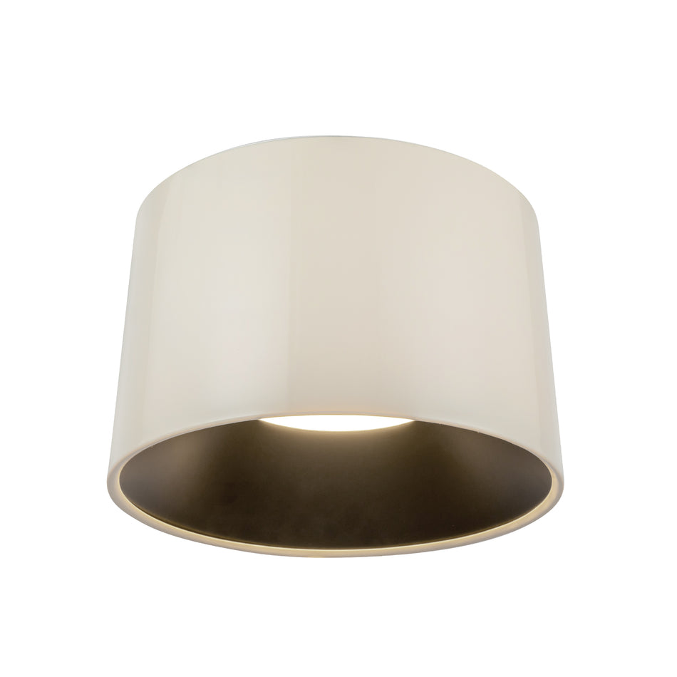Etta 19-in Pearl White LED Flush Mount