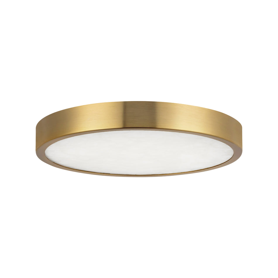 Evelyn 7-in Gold dimmable LED Flush Mount