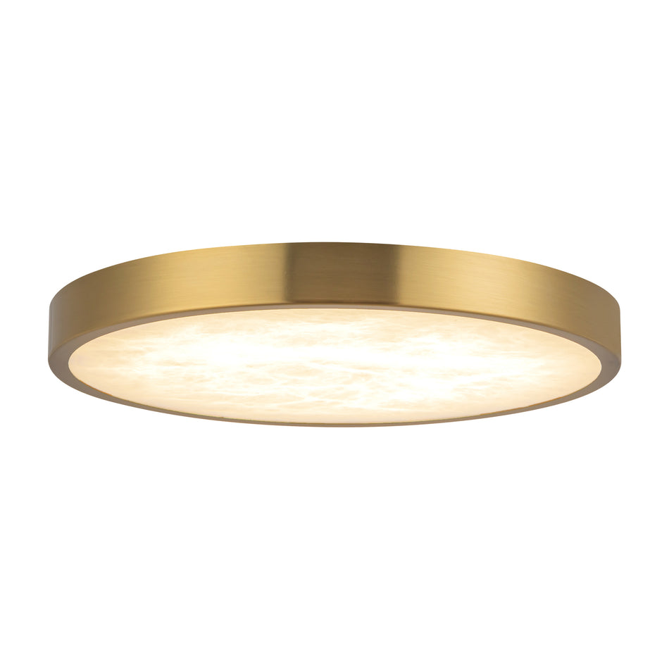 Evelyn 9-in Gold dimmable LED Flush Mount