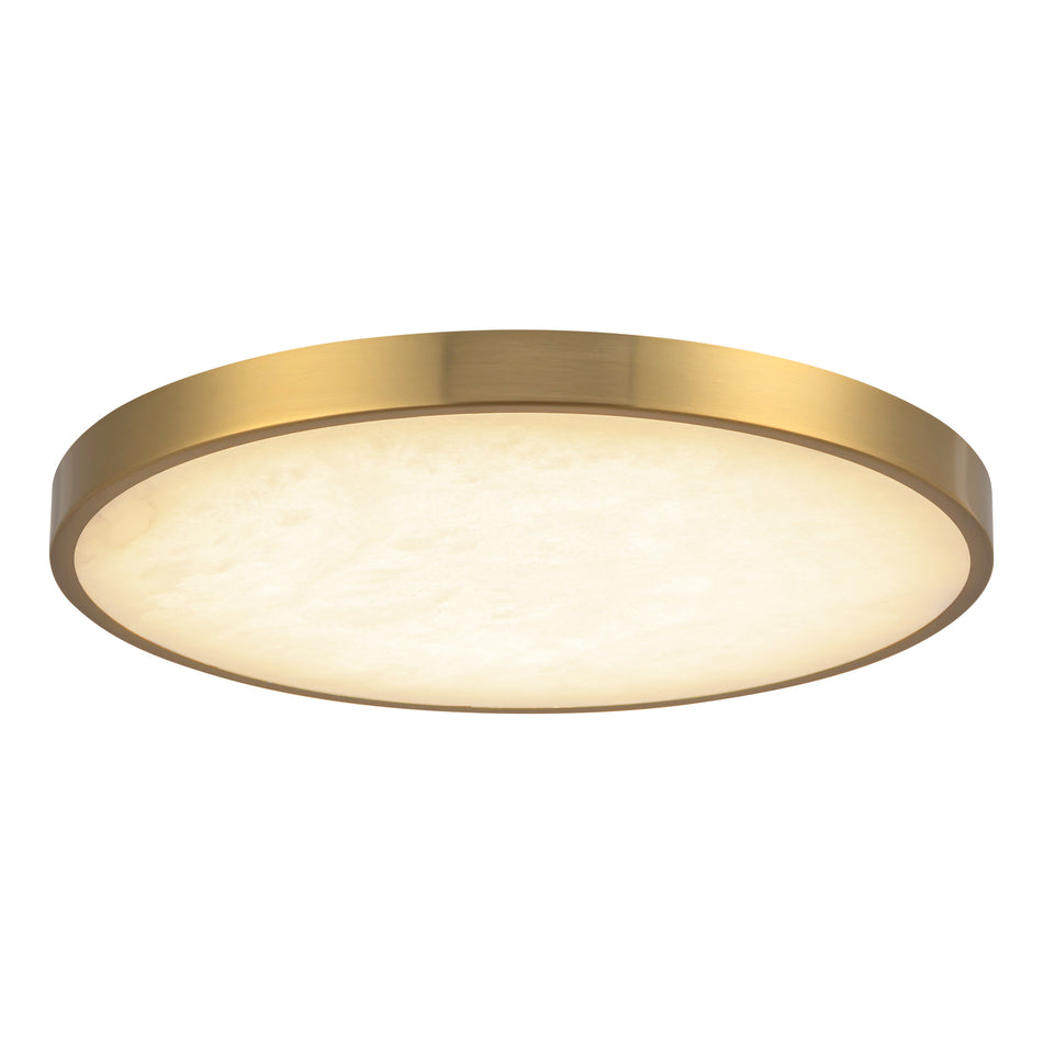 Evelyn 11-in Gold dimmable LED Flush Mount