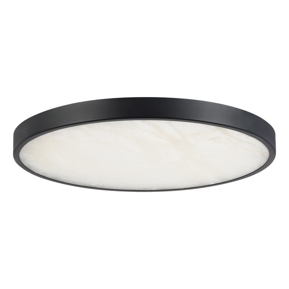 Evelyn 11-in Black dimmable LED Flush Mount