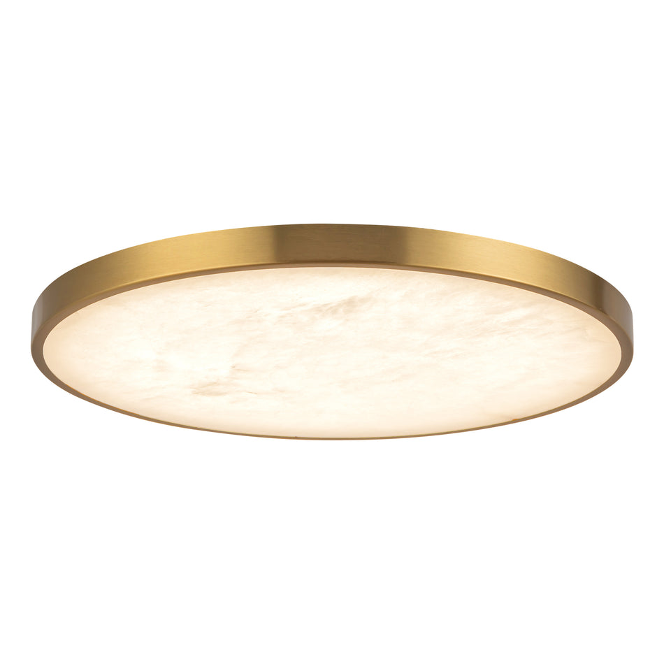 Evelyn 15-in Gold dimmable LED Flush Mount