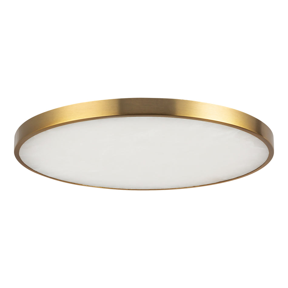 Evelyn 15-in Gold dimmable LED Flush Mount