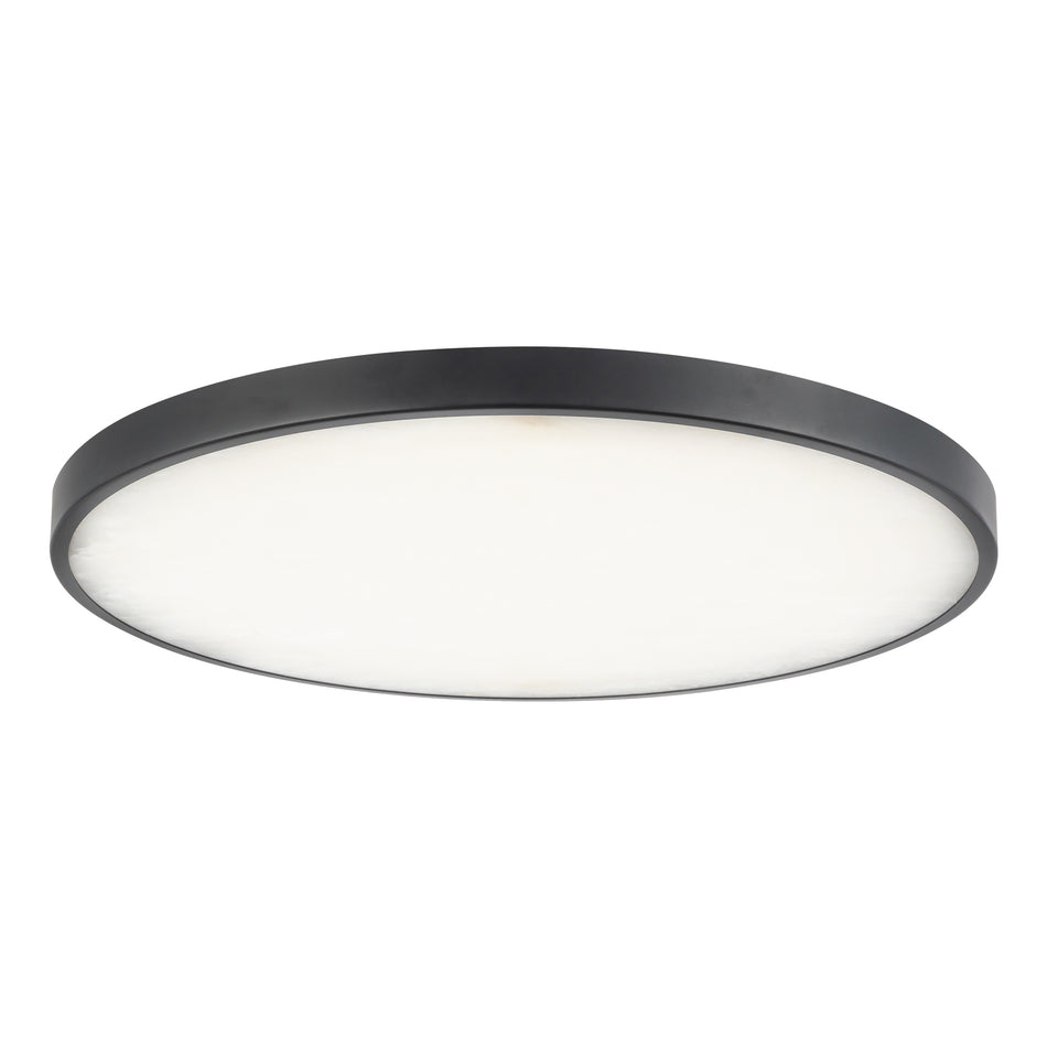 Evelyn 15-in Black dimmable LED Flush Mount