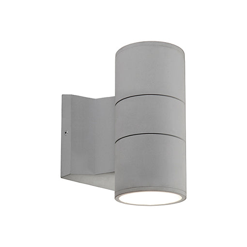 Lund 7-in Gray LED Exterior Wall Sconce by KUZCO