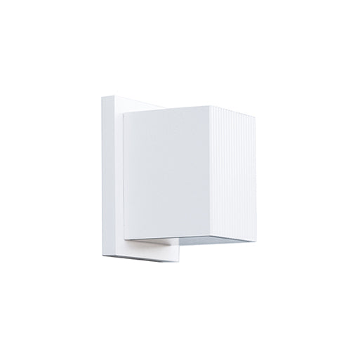 Mavis 5-in White LED Exterior Wall Sconce by KUZCO