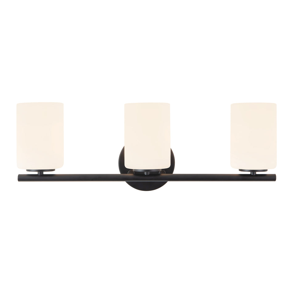 Ezra 22-in Black dimmable Bathroom Vanity Light