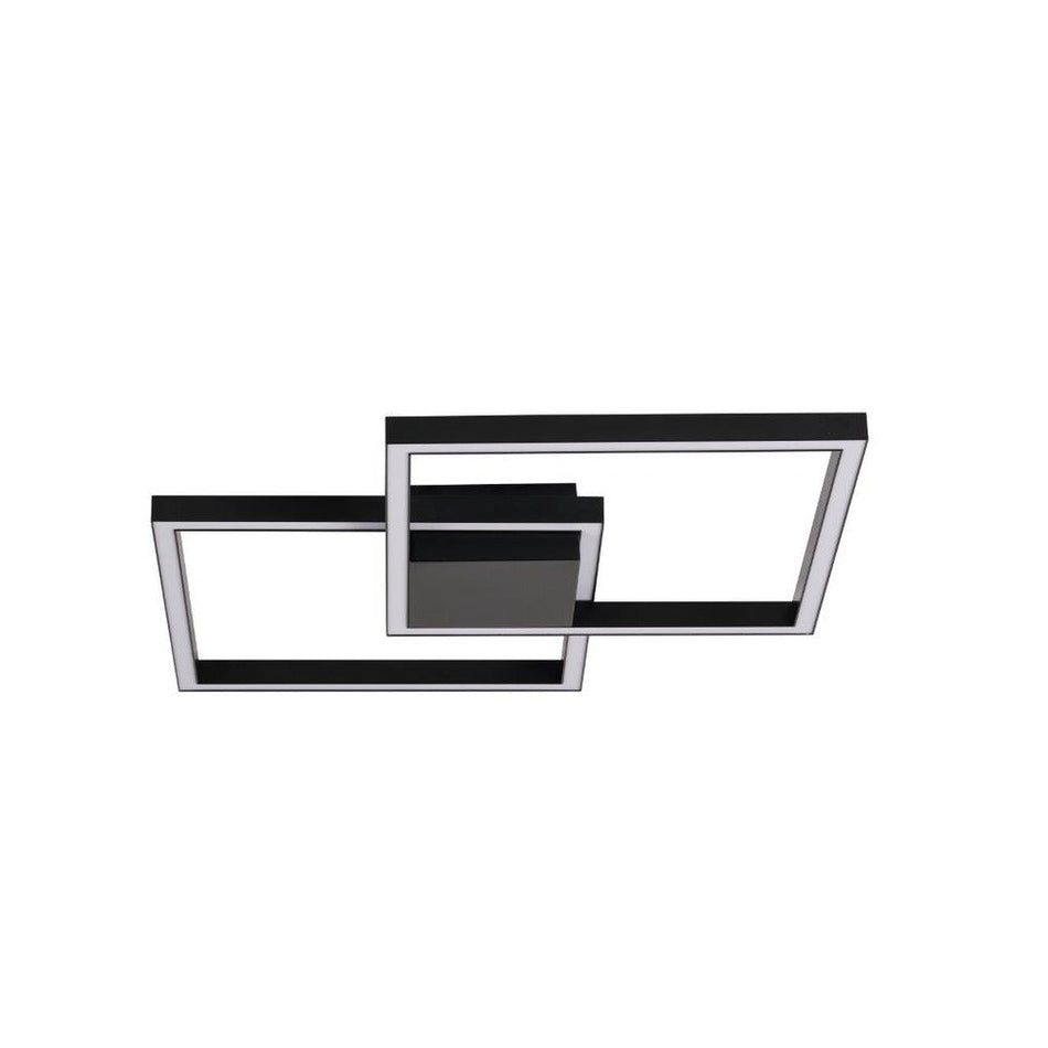 Avista Square Flush Mount Black -LED