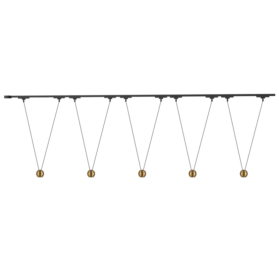 Faria Double 81-in Gold dimmable LED Trilo Ceiling Kit