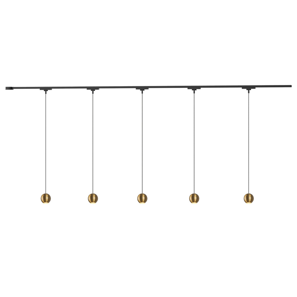 Faria 81-in Gold dimmable LED Trilo Ceiling Kit