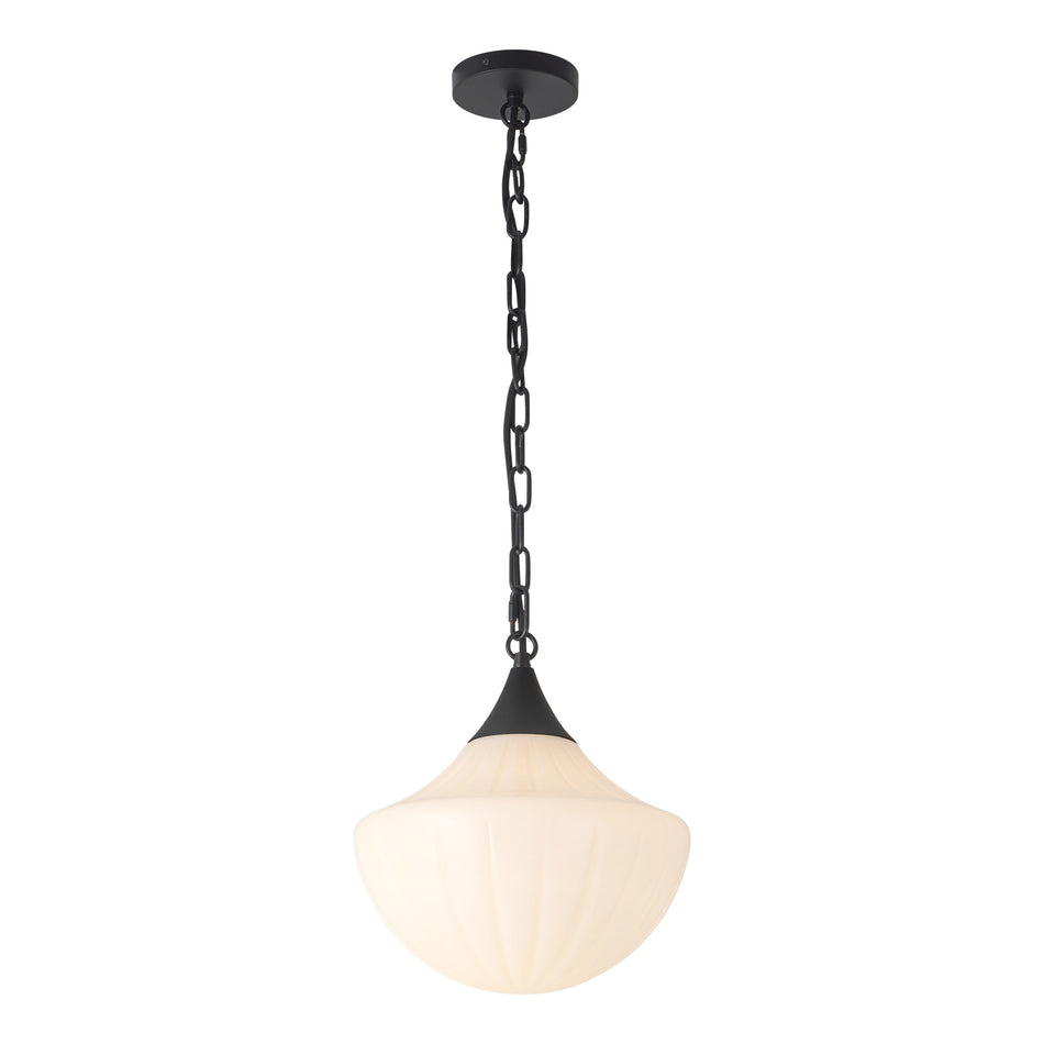 Farrah 12-in Black Pendant