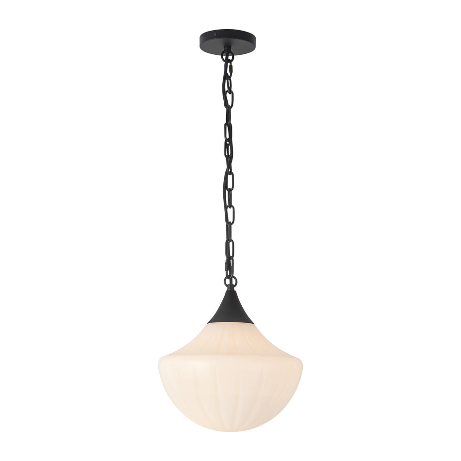 Farrah 12-in Black Pendant
