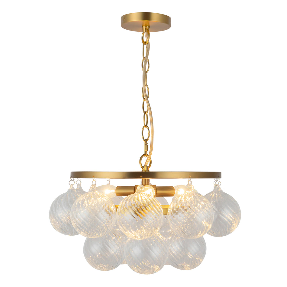 Faye 18-in Gold Chandelier