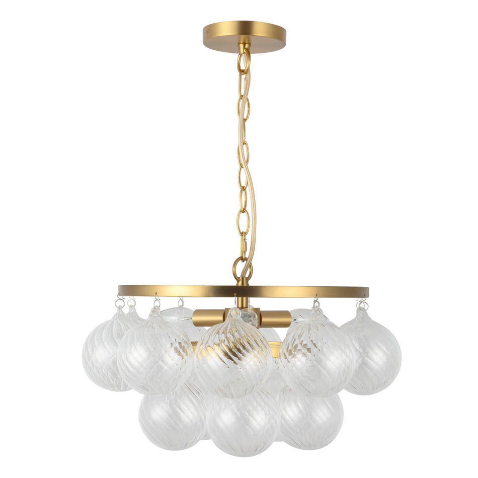 Faye 18-in Gold Chandelier