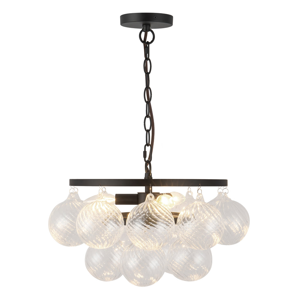 Faye 18-in Black Chandelier