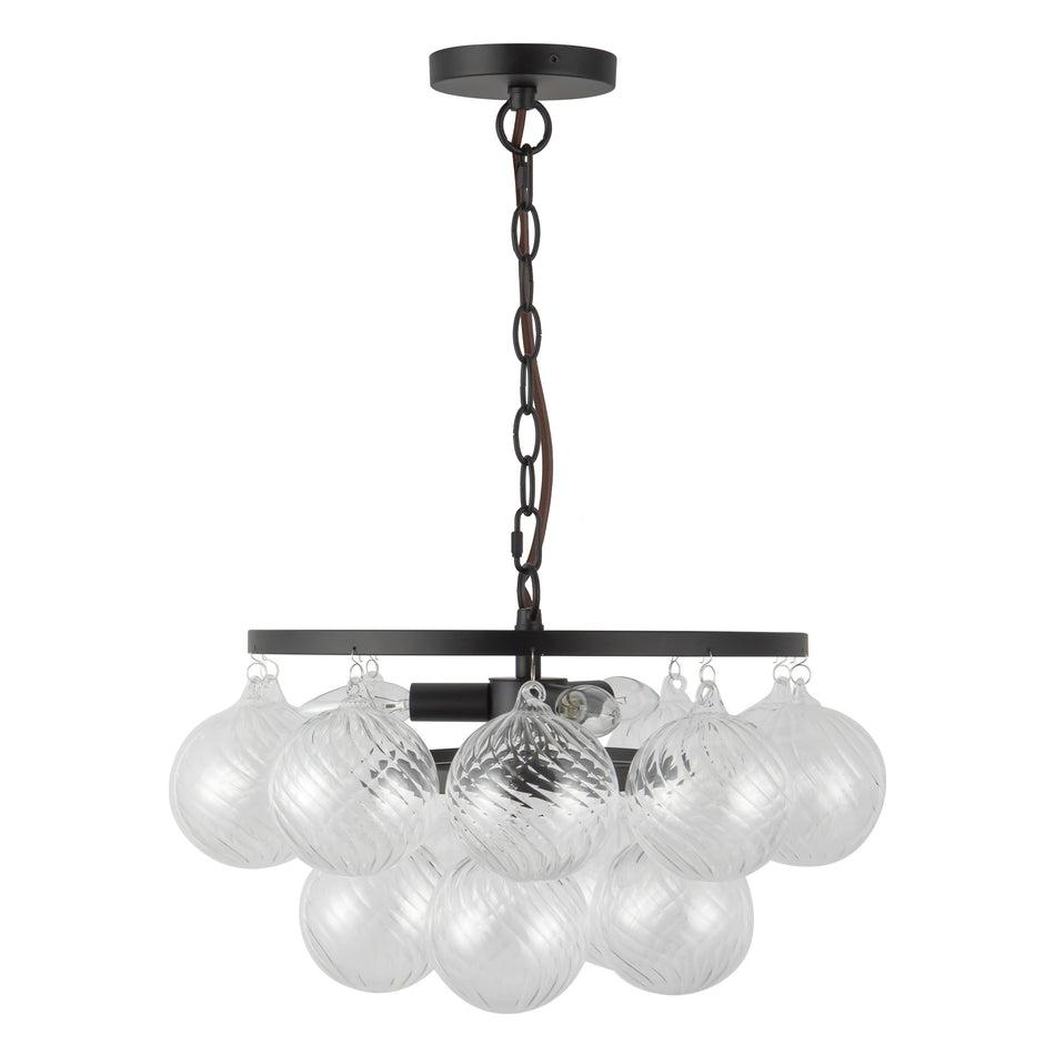 Faye 18-in Black Chandelier