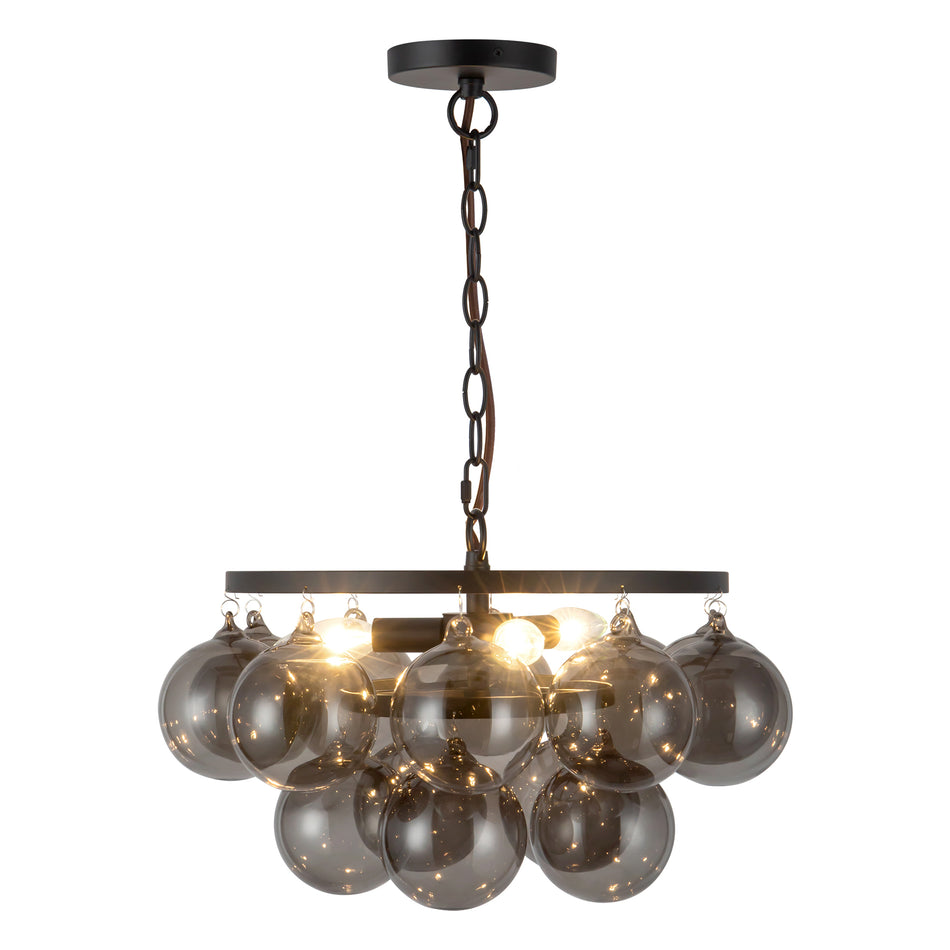 Faye 18-in Black Chandelier