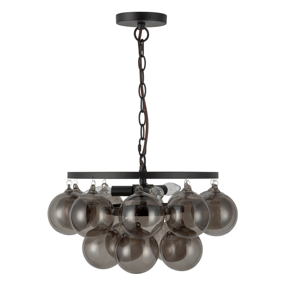 Faye 18-in Black Chandelier
