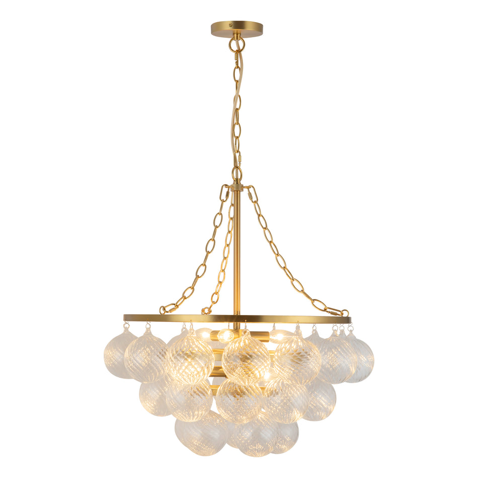 Faye 24-in Gold Chandelier