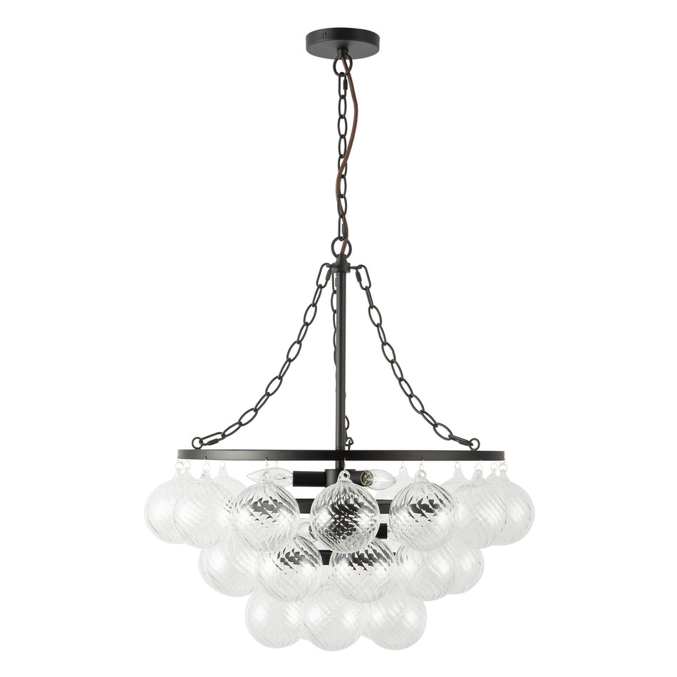 Faye 24-in Black Chandelier