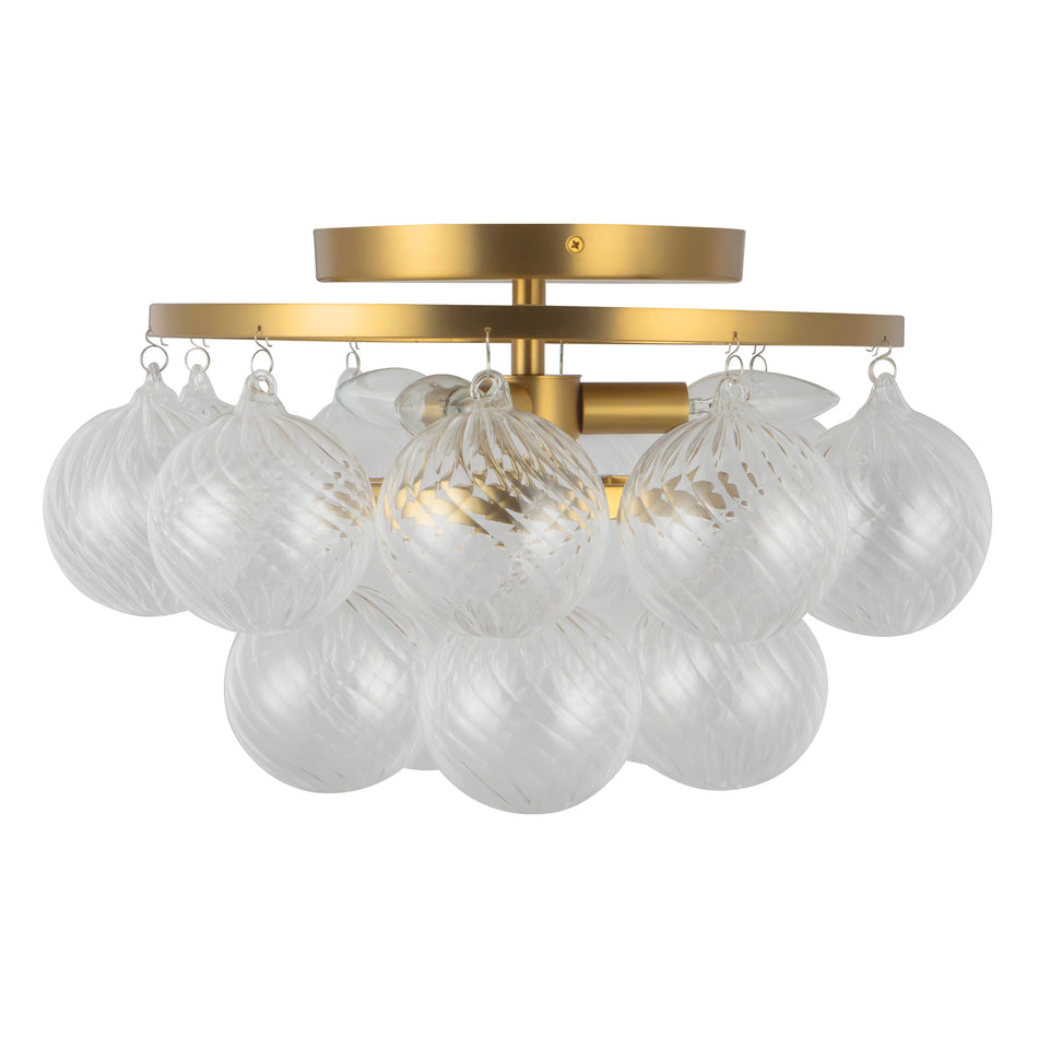 Faye 18-in Gold Semi-Flush Mount