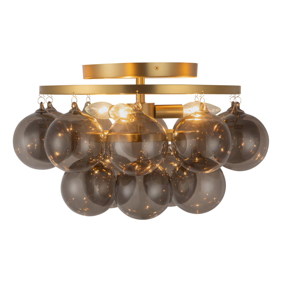 Faye 18-in Gold Semi-Flush Mount