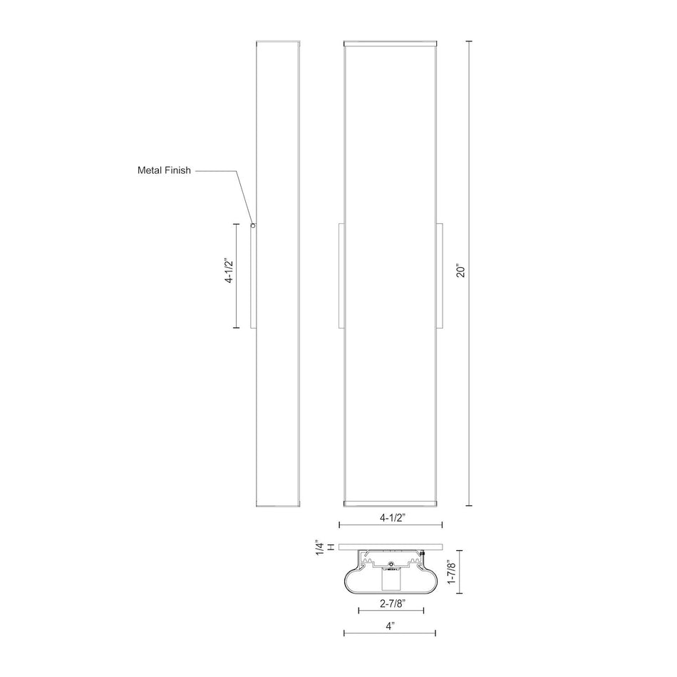 Ferguson 20-in Chrome LED Vanity by KUZCO