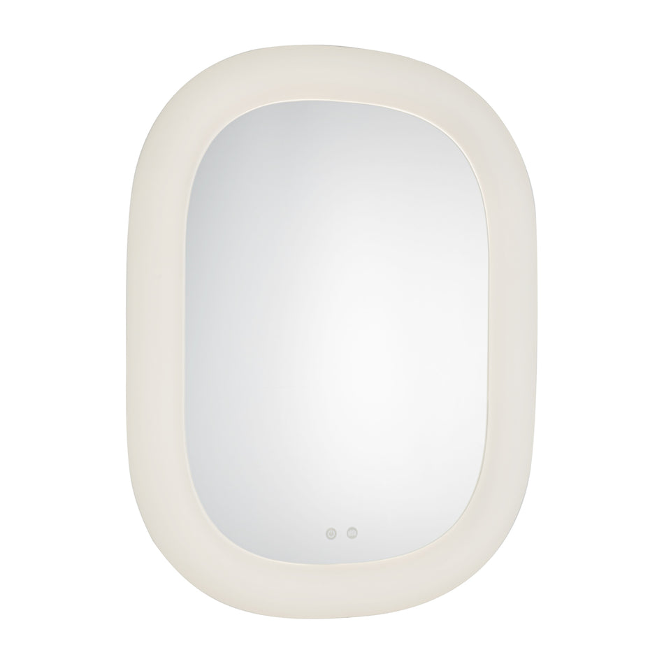 Float 37-in White LED Vanity Mirror by KUZCO