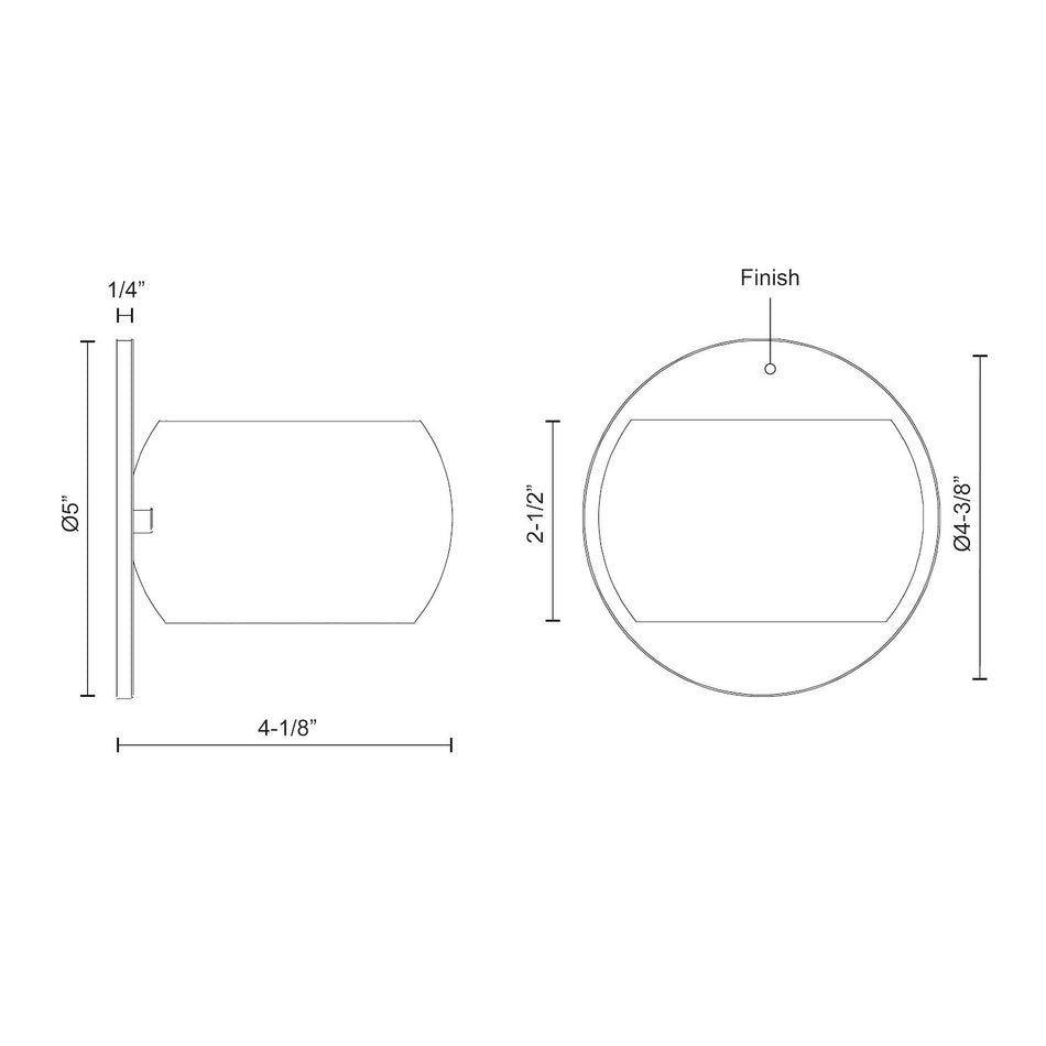 Flux 4-in Gloss White LED Wall Sconce by KUZCO