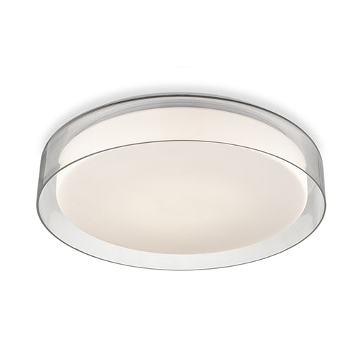 Aston 18-in Clear LED Flush Mount by KUZCO