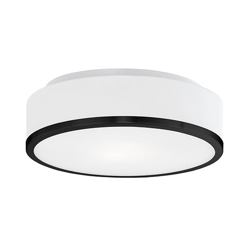 Charlie 12-in Black LED Flush Mount by KUZCO