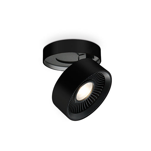 Solo 5-in Black LED Flush Mount by KUZCO