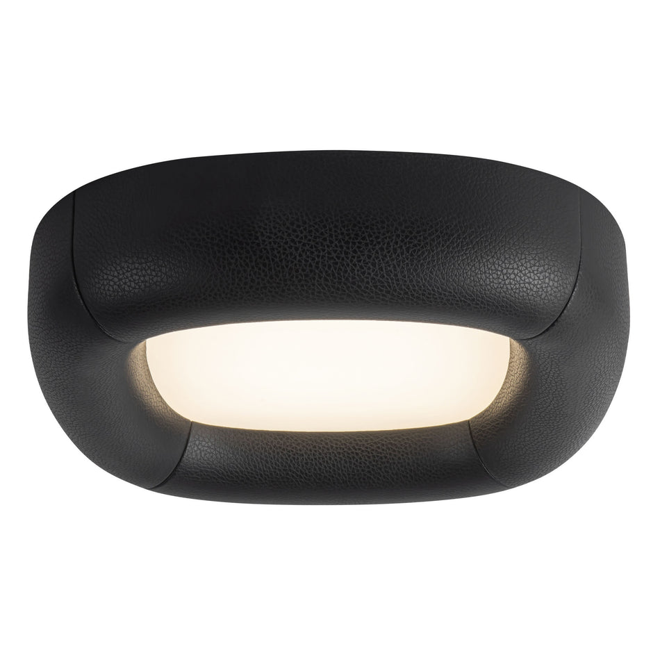 Folio 15-in Black dimmable LED Flush Mount